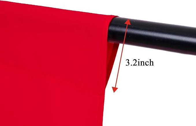 TRLYC Red Photography Backdrops 5x7 FT Seamless Background for Studio | Red Backdrop for Photoshoot Video Backgrounds Screen Party Wrinkle-free Polyester Non-Glare Rod Pocket Easy Setup - Image 2