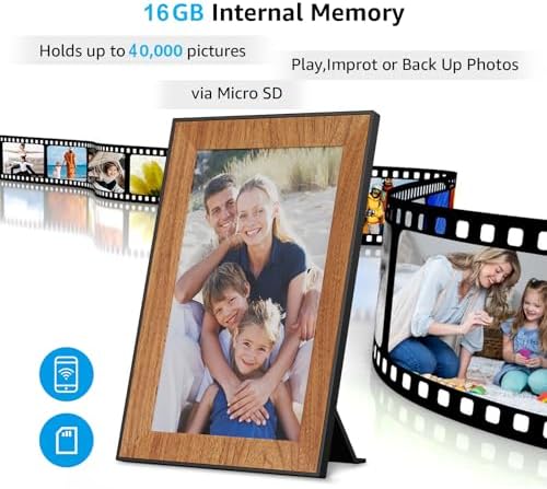 Frameo Digital Picture Frame,WiFi Digital Photo Frame with 10.1 Inch 1280x800 IPS Touchscreen,Auto-roating,Share Picture to Electronic Picture Frame Via Frameo App,Perfect Mother's Gift - Image 4
