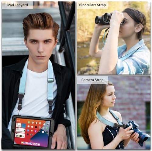 FIEIL Nylon iPad Strap, Adjustable Camera Neck Strap, Comfortable Shoulder Strap for Bags, Cellphone Tablet, Camera, Laptop, Binocular, Luggage Bag (Blue Universal Shoulder Strap) - Image 3