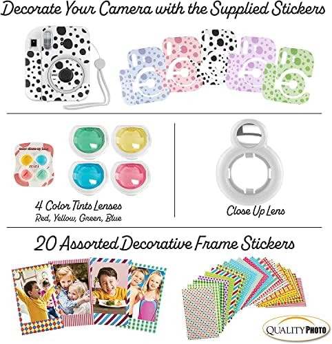 Fujifilm Instax Mini 12 Instant Camera with Case, Decoration Stickers, Frames, Photo Album and More Accessory kit (Clay White) - Image 5