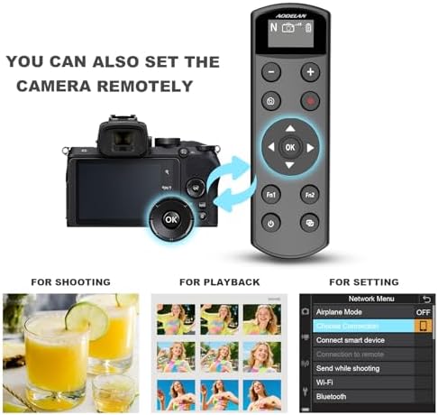 for Nikon Camera Wireless Remote Control, Rechargeable OLED Shutter Release - Image 6