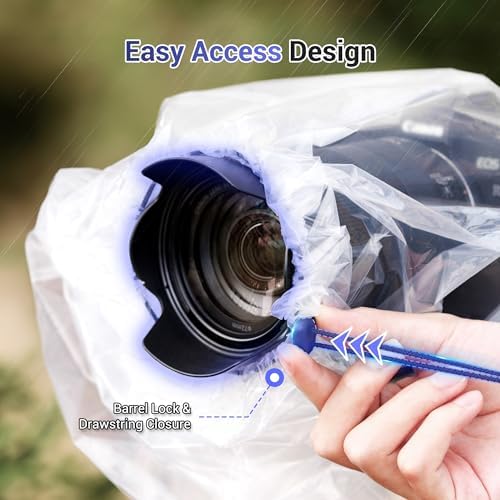 JJC 2 Pcs Camera Rain Coat for DSLR Cameras & Stabilizer,Rain & Dust Sleeve - Image 6