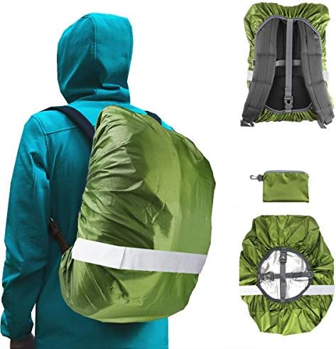 Frelaxy Hi-Visibility Backpack Rain Cover with Reflective Strip 100% Waterproof Ultralight Backpack Cover, Storage Pouch, Anti-Slip Cross Buckle Strap, for Hiking, Camping, Biking, Outdoor, Traveling - Image 2