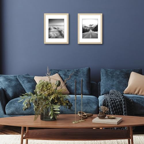 Americanflat 11x14 Picture Frame 2-Pack - Matted to 8x10 - Natural Oak - Image 5