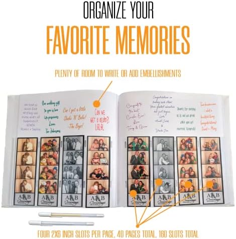 2x6 Strip Album, White Cover White Pages, 2 Gel Pens, 5pk - Image 3