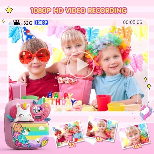 TIATUA Kids Camera Instant Print, Camera for Kids with Printable Photos, Toddler Camera Toys for Children Ages 3-14, Digital Camera for Girls 4 5 6 7 8 9 10 11 12 13 Years Old - Image 4