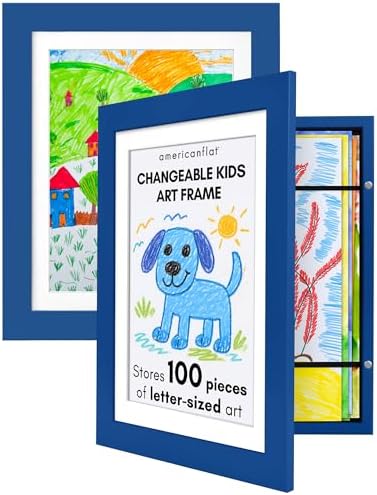 Americanflat 8.5x11 Changeable Kids Art Frame 2-Pack - Blue by Americanflat