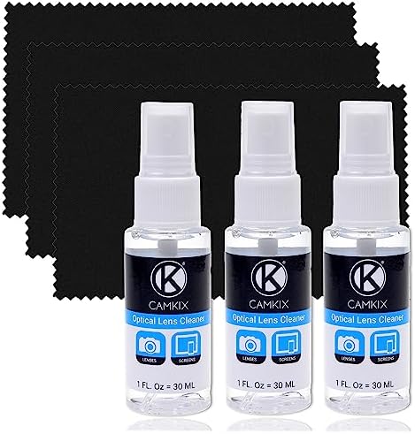 Lens and Screen Cleaning Kit - 3X Cleaning Spray, 3X Microfiber Cloth - Perfect to Clean The Lens of Your DSLR Camera (3 Bottles) - Image 2