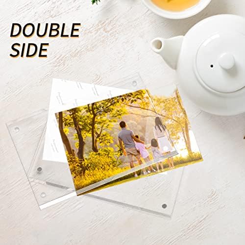 Sezanrpt 5 Pack Acrylic Photo Frames 3.5x5 Double Side Magnets Picture Frame, Magnetic Picture Frames for 3x4, 3.5x4.5 photos, 3x5 Picture Frame 10 + 10MM Thickness - Image 4