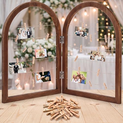 Briwooody 2 Panel 24 x 18 Inch Photo Display Board Frame by Briwooody