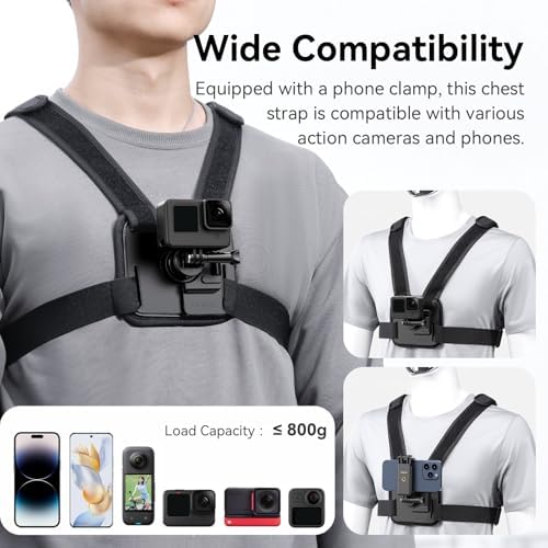 ULANZI CM028 Adjustable Chest Mount Harness for Action Camera Phone - Image 5