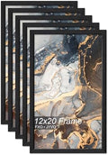 Fxojyvo 12x20 Picture Frame Set of 5 Black Engineered Wood Wall Hanging by Fxojyvo
