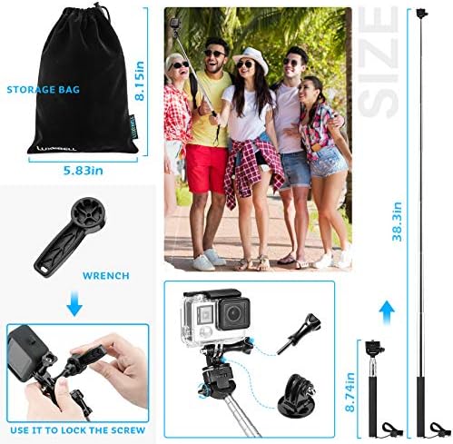 Luxebell Accessories Kit for AKASO EK5000 EK7000 4K WiFi Action Camera GoPro Hero 13 12 11 10 9 8 7 6 5/Session 5/Hero 4/3+/3/2/1 Max Fusion SJ4000 SJ5000 - Image 6