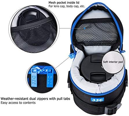 JJC Camera Lens Case Pouch, Padded Bag Fits Lens up to 3.0 x 3.9 (D x L) - Image 6