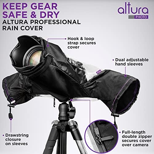 Altura Photo Camera Rain Cover, Waterproof Lens Jacket for Canon Sony Nikon - Image 2