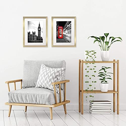 Americanflat 11x14 Picture Frame 2-Pack - Matted to 8x10 - Gold - Image 4