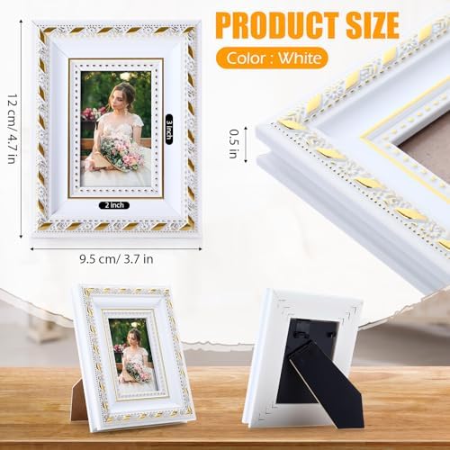 36 Pcs 2 x 3 Inch Small White Picture Frames Bulk Vintage - Image 2