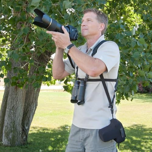OP/TECH USA Soft Pouch – Compact digital camera case, lightweight accessories pouch, sleek neoprene sleeve for DSLR, perfect for backpacks & travel – durable protection in style | D-M 4/3 | Black - Image 6