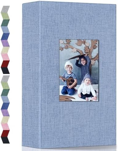 Popotop Photo Album 4x6-300 Photos Linen Cover Photo Books with 300 Horizontal Pockets,Slip-in Picture Albums for Family Wedding Anniversary Baby Vacation Pictures by Popotop