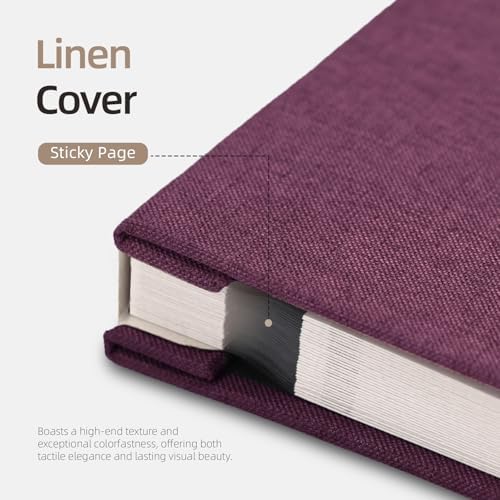 Vienrose Self Adhesive Photo Album, 60 Pages, 11 x 10.6 in, Purple - Image 5