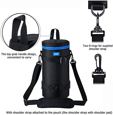 JJC Camera Lens Case Pouch, Padded Bag Fits Lens up to 4.9 x 11.4 (D x L) - Image 2