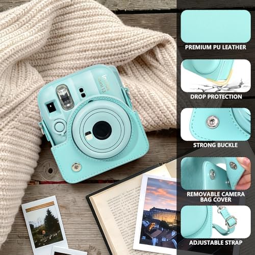 CAIYOULE Camera Case for Fujifilm Instax Mini 13 Instant Camera, Green - Image 2