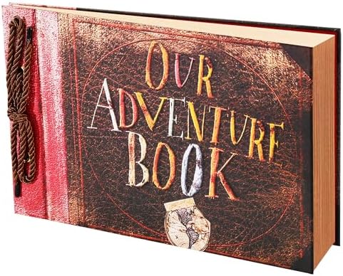 Scrapbook Photo Album Our Adventure Book Embossed Hard Cover by AMAOGE