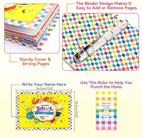 Large School Memory Book Keepsake Photo Album Scrapbook for Kids - Image 6