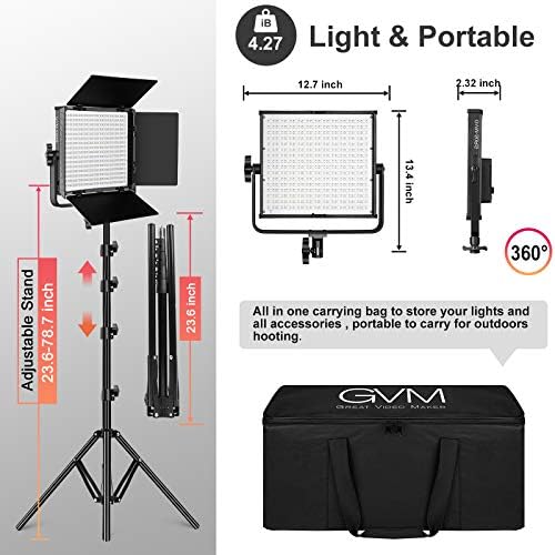 GVM RGB Video Lights with APP Control, 50W Full Color Studio Video Lighting Kit, Led Video Lights for YouTube Photography Lighting, 3 Packs Led Light Panel, Aluminum Alloy Shell, 3200K-5600K - Image 6