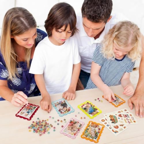 10 Sets Colorful DIY Acrylic Magnetic Picture Frame Craft Kit - Image 7