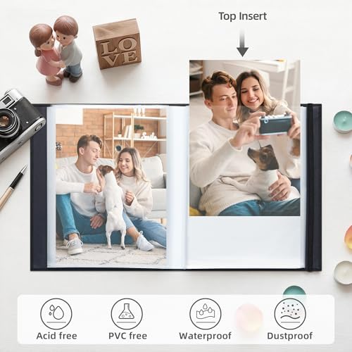 5x7 Photo Album Holds 104 Photos with Front Window Black - Image 3