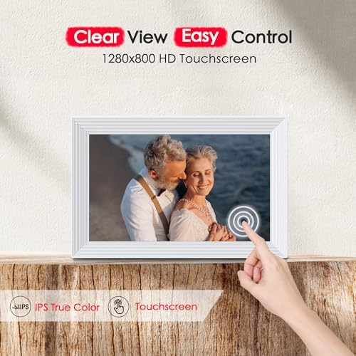 Frameo 10.1" Digital Picture Frame WiFi 32GB, Birthday Gifts for Mom, Women - Image 4
