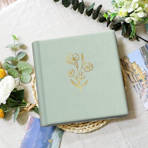 Holoary Photo Album 4x6 200 Photos, 200 Pockets 4”x6” Picture Album, Linen Fabric Cover Big Picture Book for Photos with Writing Area, 4x6 Photo Albums for Family Weddings Travel Memories(Sage) - Image 6