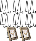 Hedume 8 Pack Iron Display Stand, 6 Inch Black Metal Easel Plate Display Photo Holder Stand, Picture Frame Holder Stand for Decorative Plate, Book, Photo Easel by Hedume