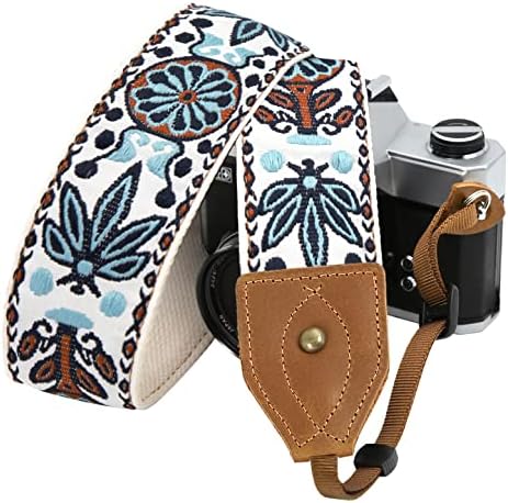 Padwa Lifestyle 2" Wide Classic Crazy Horse Art Cowhide Head Cotton Camera Straps for Photographers by PadwaLifestyleCameraStrap