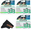 Fujifilm Fujicolor 400 Color Negative Film (35mm Roll Film, 3x36) + Sunshine Photo Microfiber Cleaning Cloth (3 Pack) by FUJIFILM