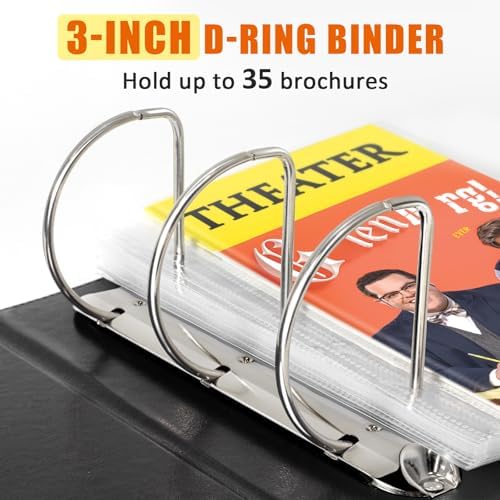 tutata 3 inch Binder with Sleeves, 5.5×8.5 Theater Program Holder - Image 3