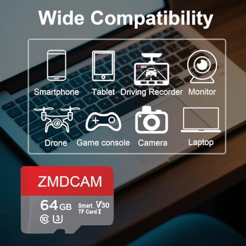 2 Pack 64GB TF Card with Adapter UHS-I U3 Class 10 V30 Memory Card - Image 2