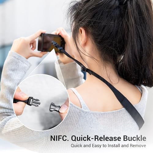 Camera Neck Strap w Leather Pad & Quick Release for GR IV III RX100 VII L10 - Image 4