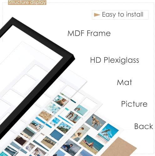 DUENPY 22x32 Collage Frame For 24 4x6 Photos Black - Image 5
