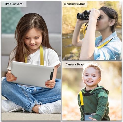 FIEIL 5 Pack Nylon iPad Strap, Adjustable Camera Neck Strap, Comfortable Shoulder Strap for iPad, Cellphone Tablet, Camera, Laptop, Binocular, Luggage Bag(Bright Yellow Universal Neck Lanyard) - Image 3