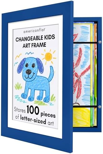 Americanflat 8.5x11 Changeable Kids Art Frame - Sapphire Blue by Americanflat