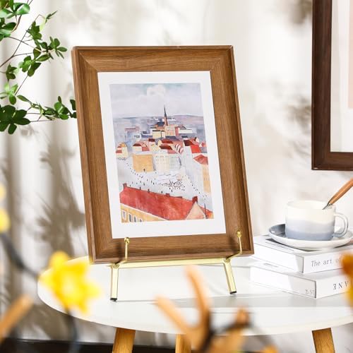 Leinuosen 1 Pcs Metal Tabletop Easel Stand, Tripod Display, Gold - Image 5