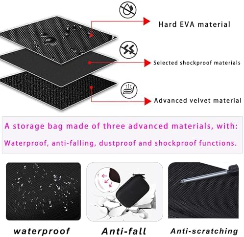 Hard EVA Carrying Storage Case Compatible with KODAK Snapic A1 35mm Film Camera/EKTAR H35N Half Frame Film Camera Protective Travel storage box (black) - Image 4