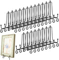 YAYODS 20 Pack Plate Stands for Display 4 Inch Black Iron Easel Stand Holder, Foldable Plate Picture Holder Display Stand for Photo Frames Decorative Books Arts by YAYODS