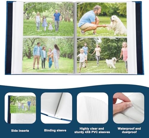 200-Pocket Photo Album 4x6 - Slip-In Picture Album with Linen Cover & Display Window, Vertical Photo Book for Wedding, Family, Baby, Anniversary & Vacation Memories (Holds 200 Photos) - Image 5