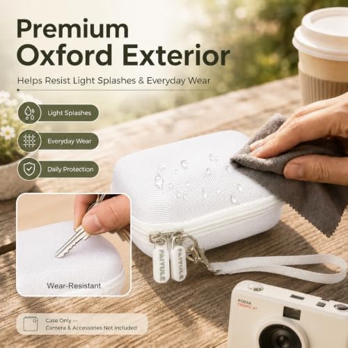 Case for KODAK Snapic A1 35mm Film Camera, Protective Travel Bag (White) - Image 7