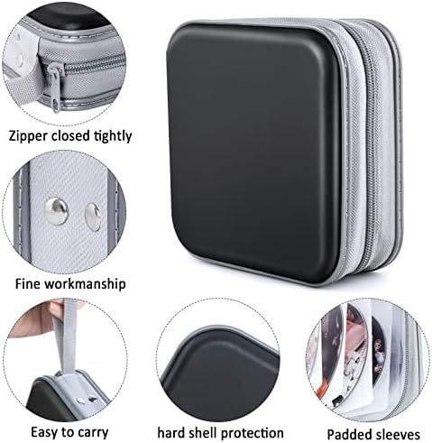 40‑Capacity Hard Plastic CD/DVD Binder for Car, Home & Travel - Image 2