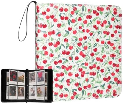 Large Polaroid Photo Album Binder, 240 Pockets. Cherry Print by GoldbarleyDesign