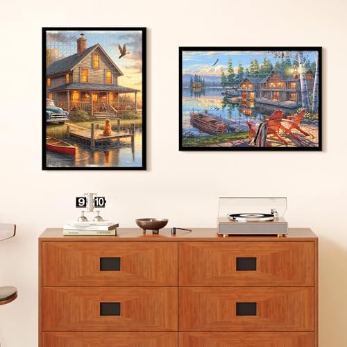 upsimples 20x28 Picture Frame, Gallery Wall Frames Set of 5, Black - Image 7